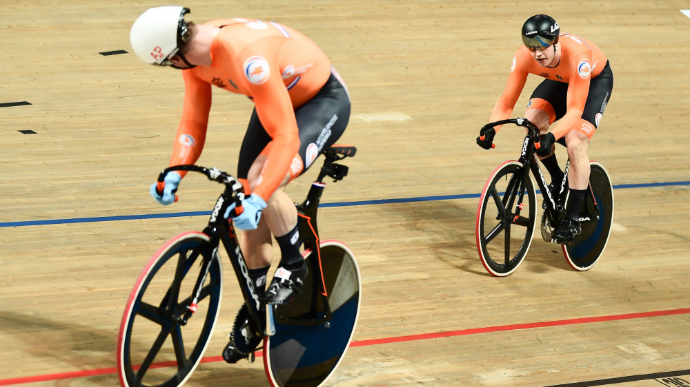 Jeffrey Hoogland en Harrie Lavreysen Foto: Sportfoto.nl (Rechtenvrij)