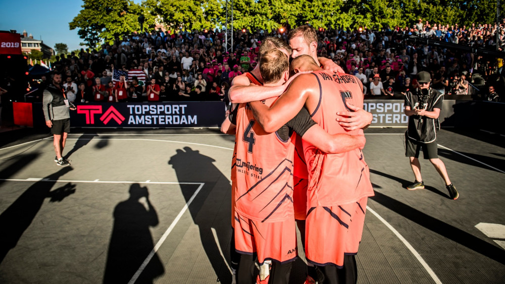 3x3 Basketbal mannen Foto: Topsport Amsterdam