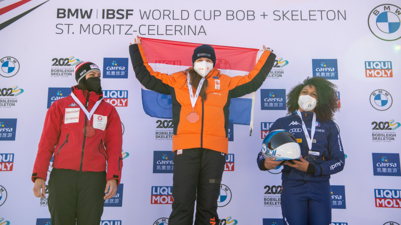 Kimberley Bos wint EK Foto: IBSF Viesturs Lacis