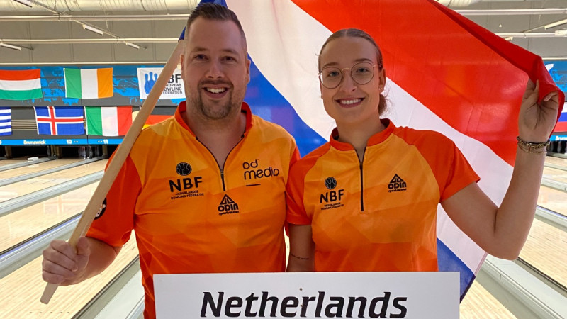 Denise Blankenzee en Mark Jacobs op EK Bowlen voor Landskampioenen