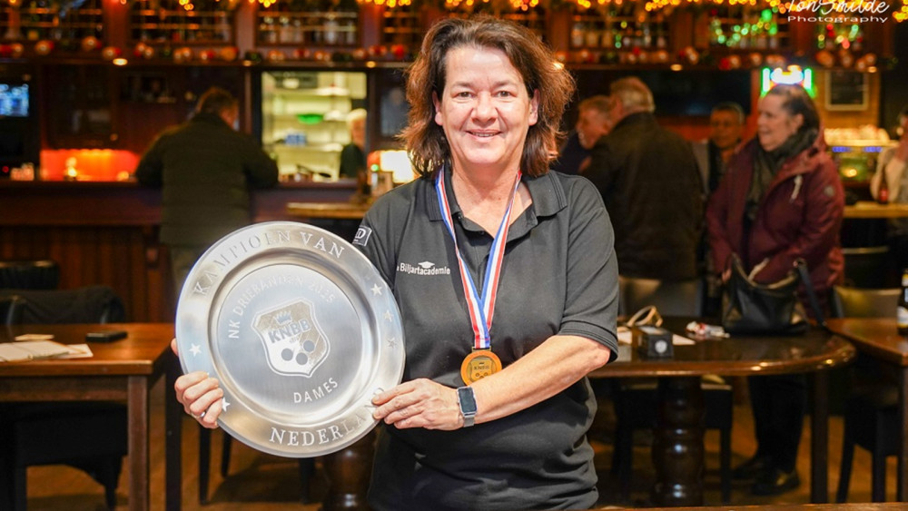 Karina Jetten Nederlands kampioen Driebanden Foto: Ton Smilde