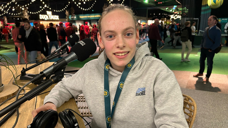 Floor van Haaster Talentboek Talent van de Maand in de studio ABN AMRO Open