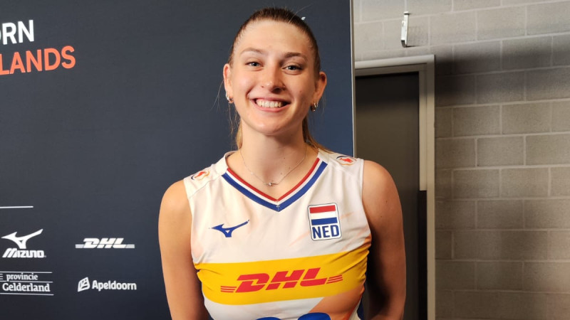 Elles Dambrink bij VNL Foto: Robert