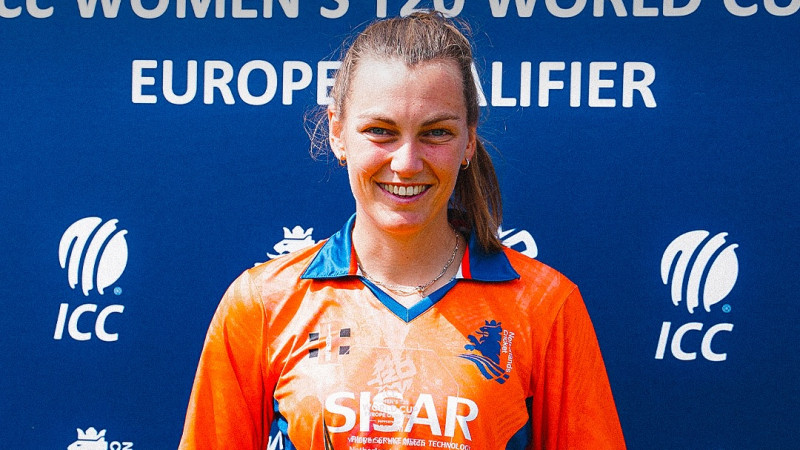 Babette de Leede POTM tegen Italië Foto: KNCB