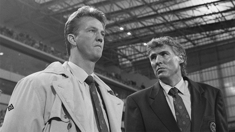 Louis van Gaal en Gerard van der Lem Foto: AFC Ajax