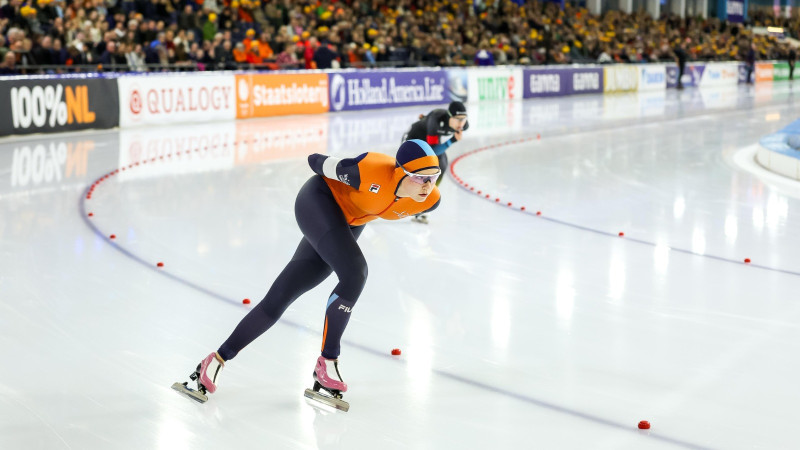 Lieke Huizink in actie Foto: Topsport Amsterdam