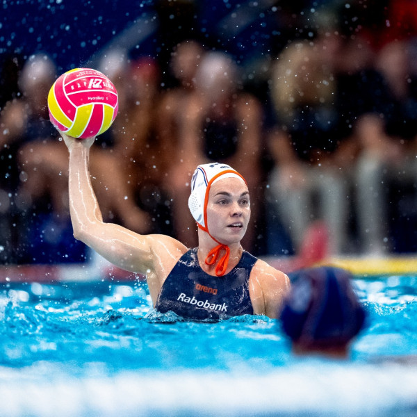 Bente Rogge in actie tijdens World Cup in Rotterdam Foto: Bastiaan Poutsma