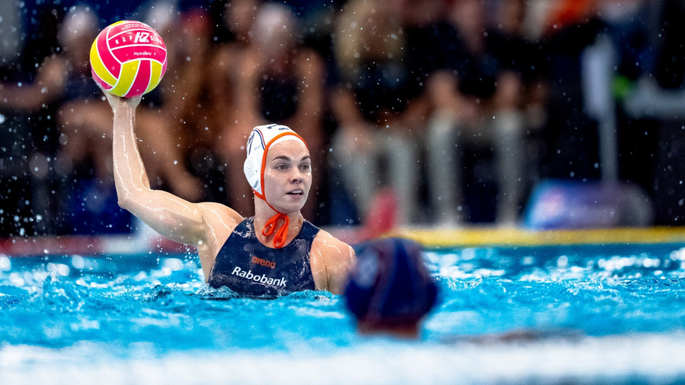 Bente Rogge in actie tijdens World Cup in Rotterdam Foto: Bastiaan Poutsma