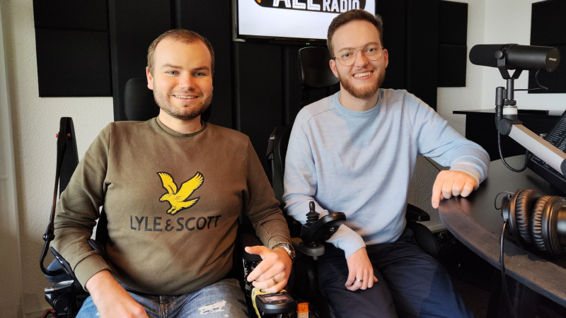Lucas Schell en Stijn van Zon TeamNL Powerchair Hockey