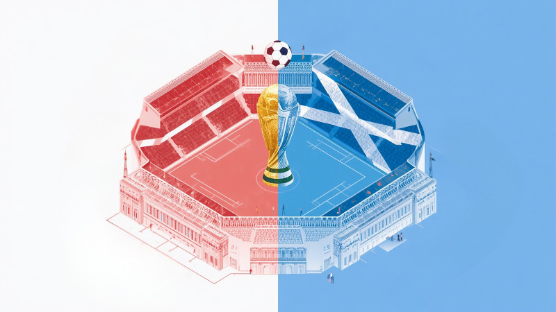 Engeland, Schotland voetbalstadion AI afbeelding