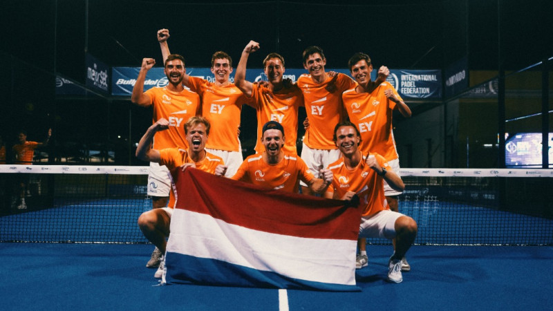 TeamNL Padel mannen Foto: KNLTB - Tijn Zwirs