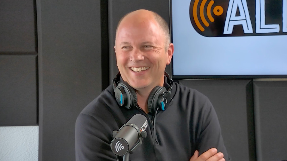 Teun de Nooijer in de studio