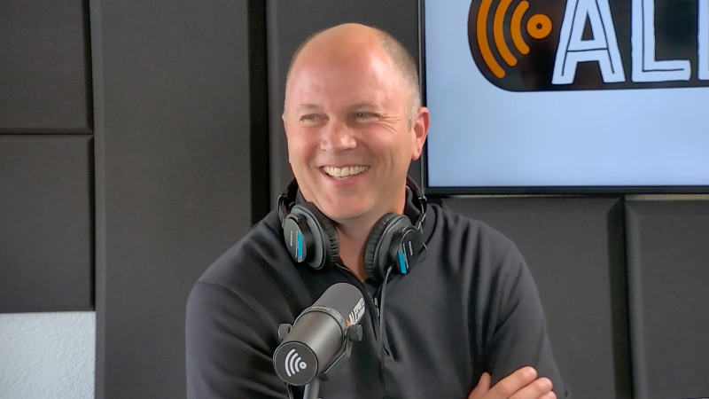 Teun de Nooijer in de studio